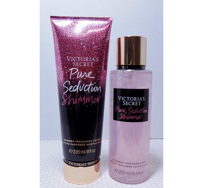 Victoria's secret Pure Seduction Shimmer Body Mist & Lotion Set Full Size Набор парфюмированный спрей и лосьон для тела 